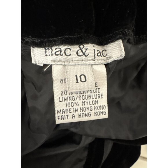 Vintage Mac and Jac Black Velvet Pants Size 10 Rayon & Silk Blend With Pockets - Picture 10 of 11